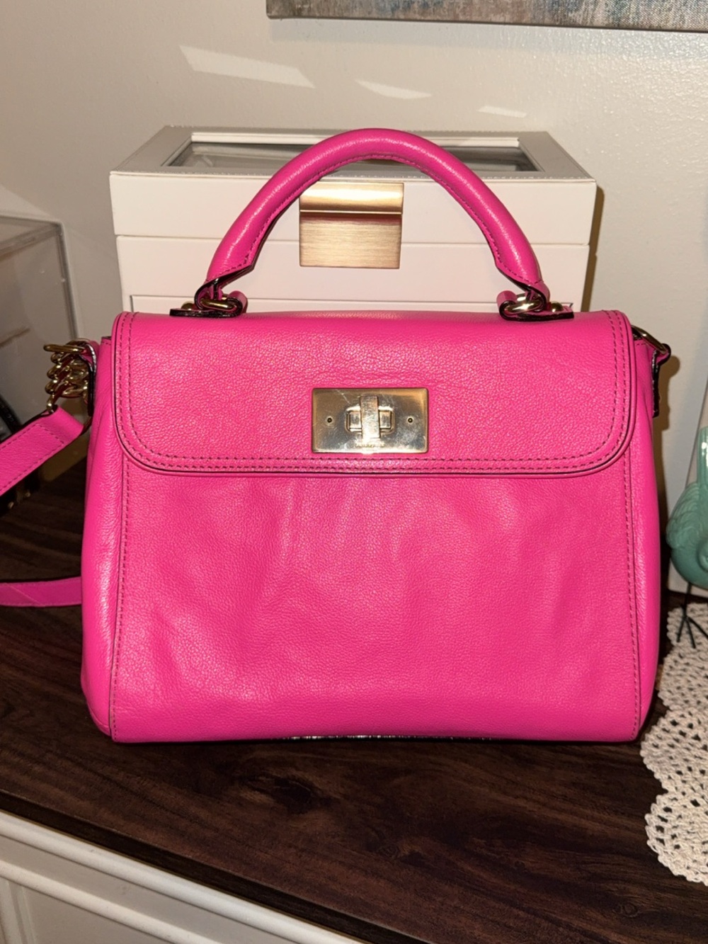 kate spade Hot Pink Leather Top-Handle Satchel